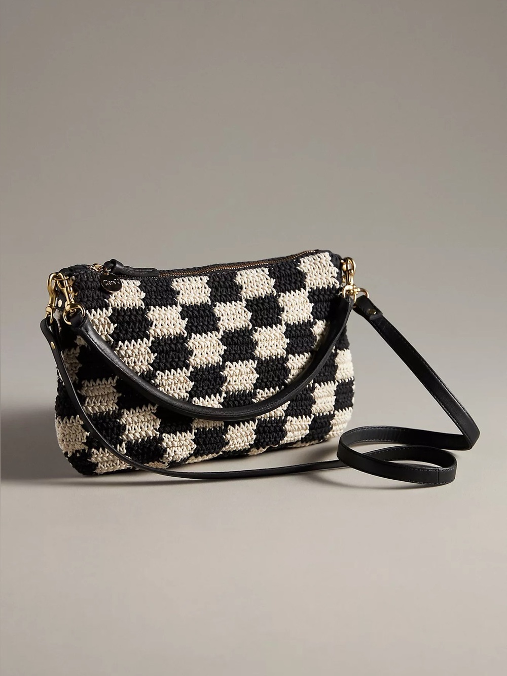 Clare V. Check Crochet Petit Moyen Bag 🖤